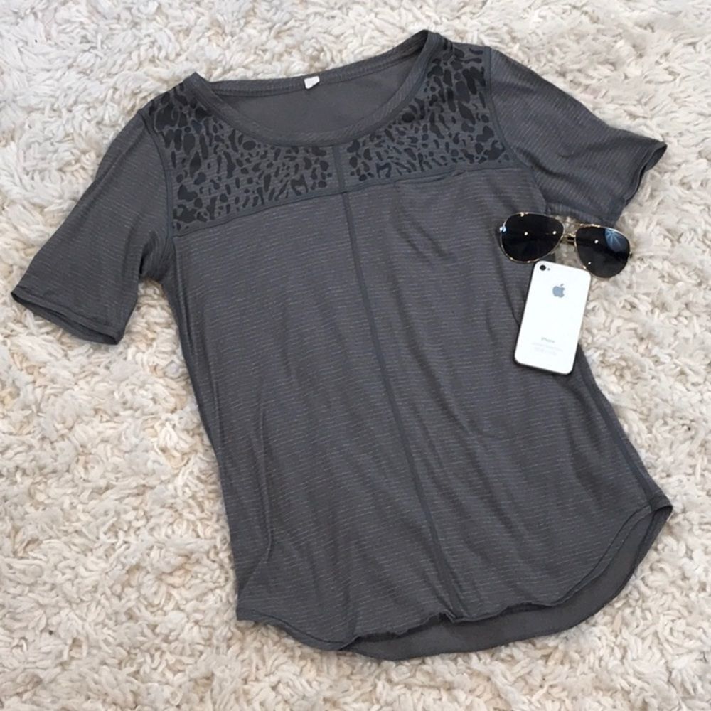 Lululemon Animal Print Run Away T-Shirt